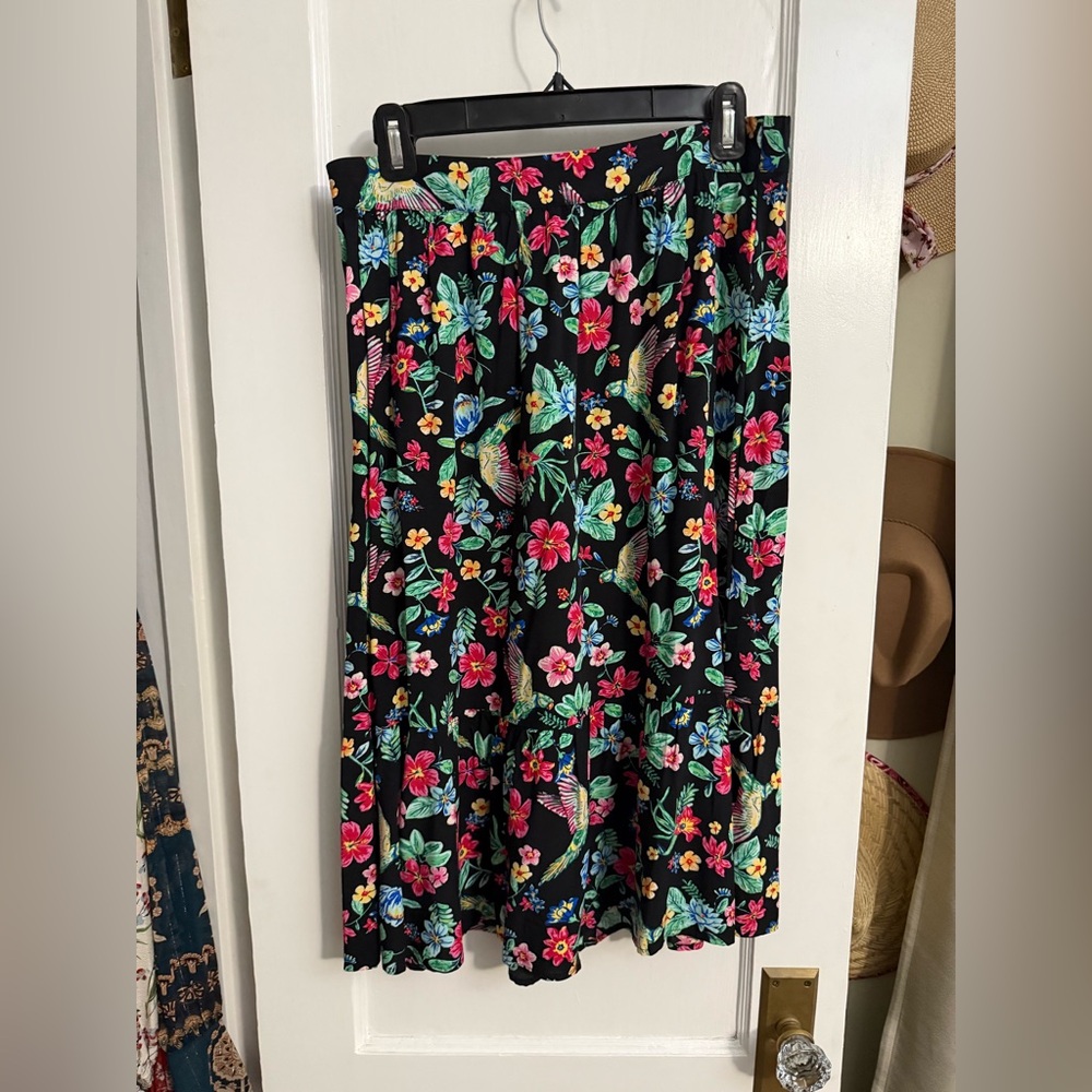 Old Navy Vibrant Floral Midi Skirt